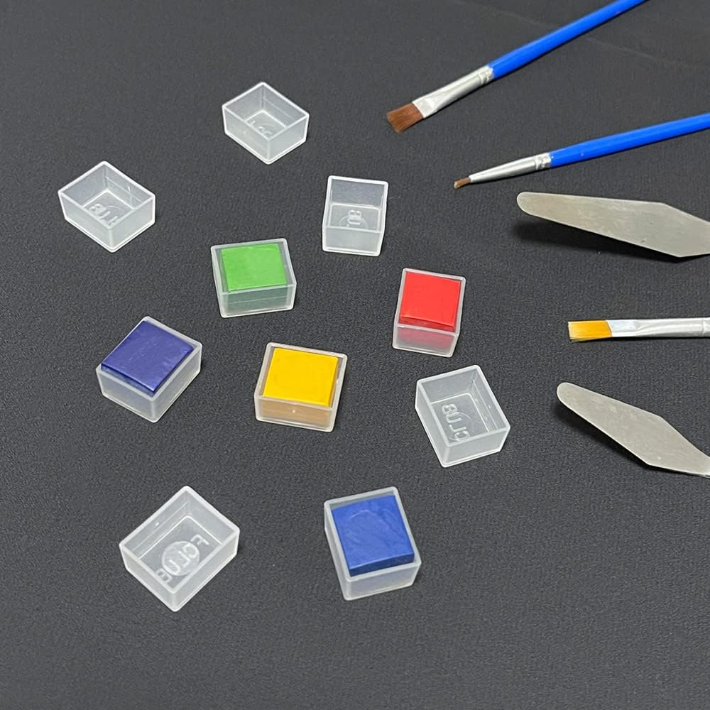 2ML 1000Pcs, Watercolor Half Pans - Empty Watercolor Pans for DIY Water Colour Oils Paints