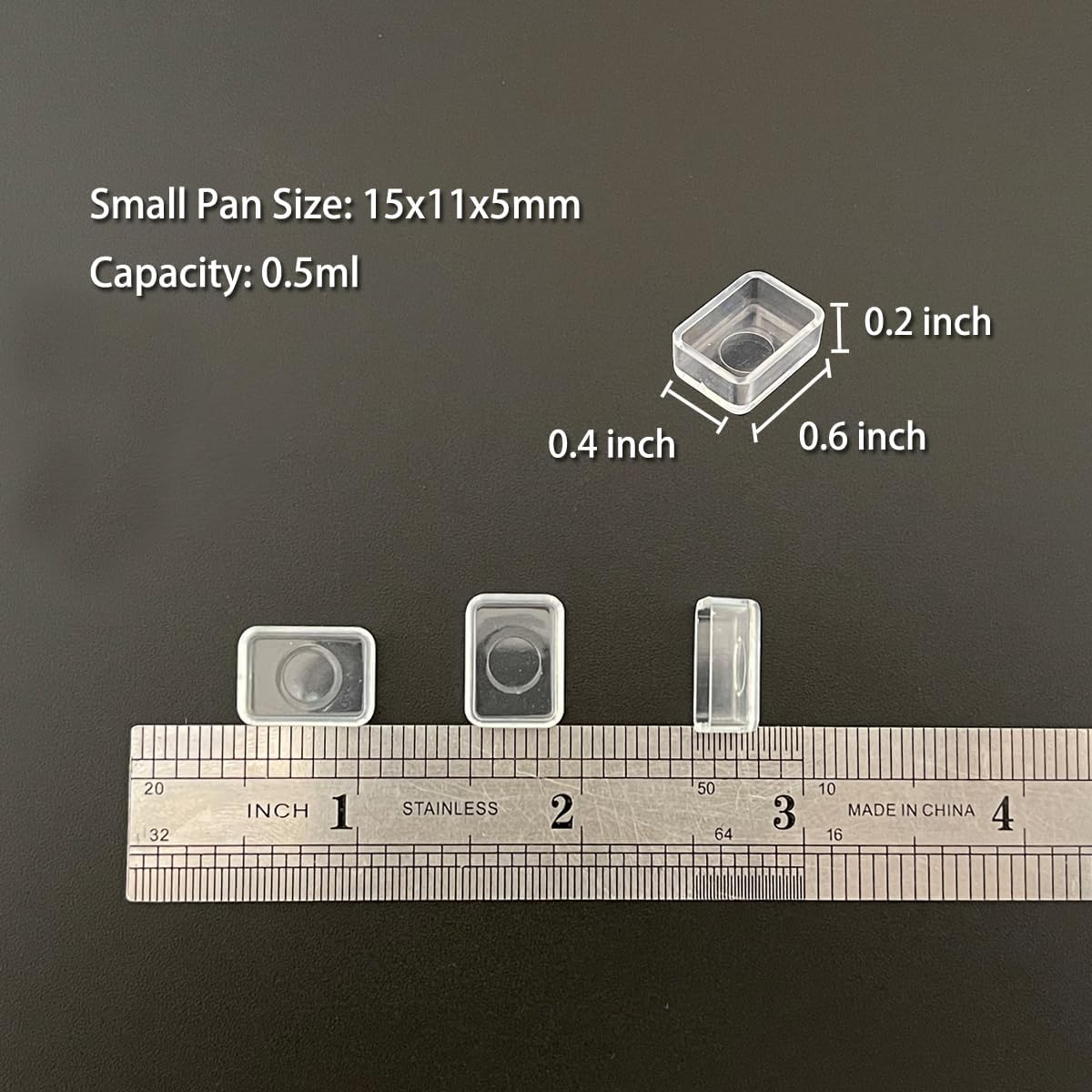 0.5ML 1000Pcs, Rectangle Watercolor Pans for Watercolor Paint, DIY Travel Palette, Mini Pans