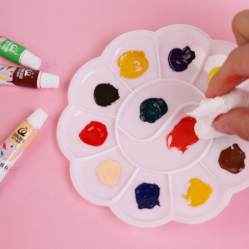 2Pcs Watercolor Palette Folding Paint Tray Plastic Painting Pallet