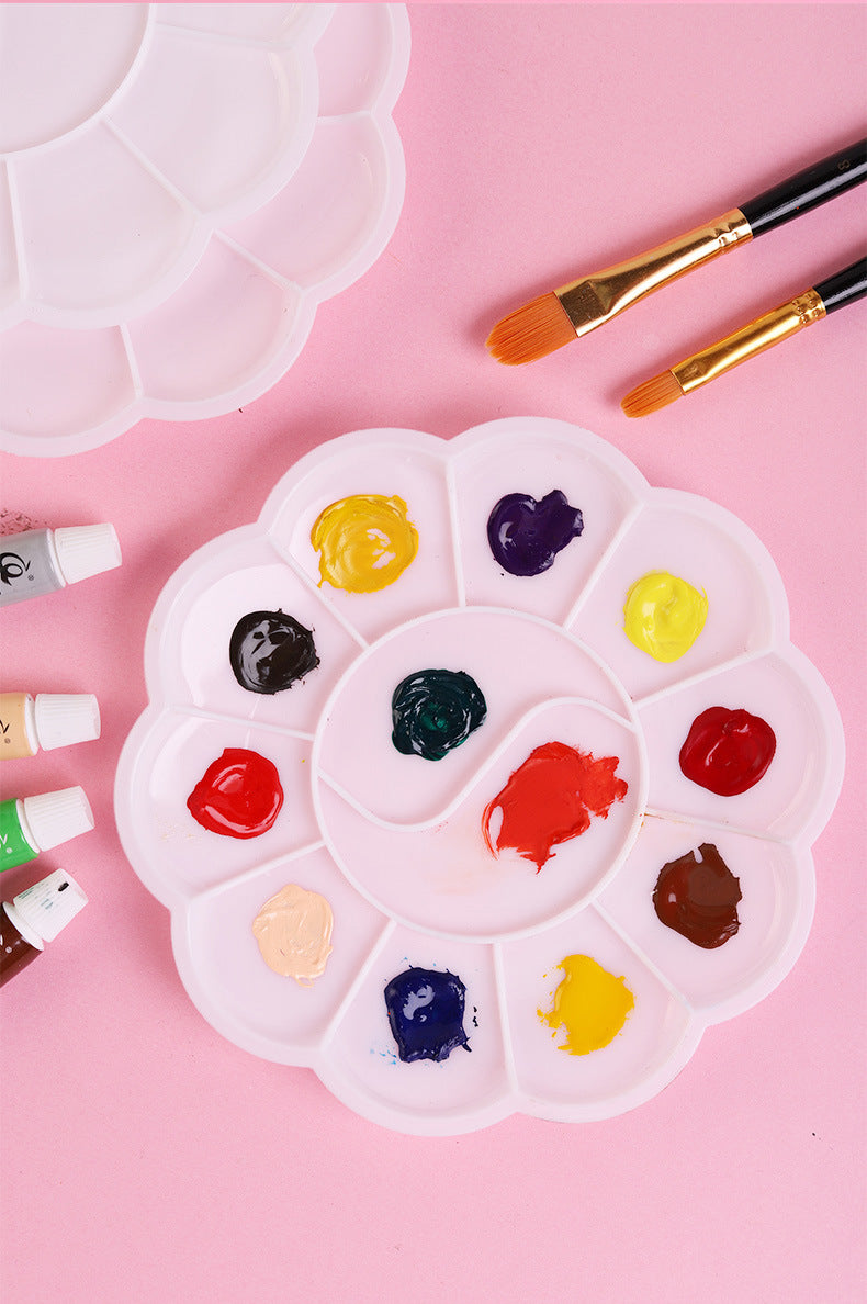 10Pcs Paint Pallet Tray, Painting Pallete, 12 Wells Color Mixing  Pallete/Paint Trays for Kids