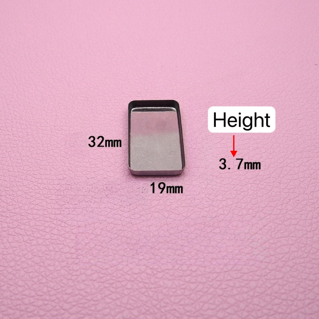 32*19MM 100Pcs, Mixing Empty Metal Tin Palette Pans for Watercolours or Cosmetics, Empty Eyeshadow Pans, Empty Makeup Palette, Makeup Palette Pans
