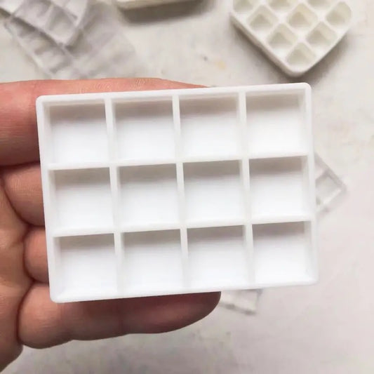 12-Wells 1ML Tiny Mini Portable Watercolor Palette Box, Watercolor Palette, Empty Watercolor Palette, Paint Palette