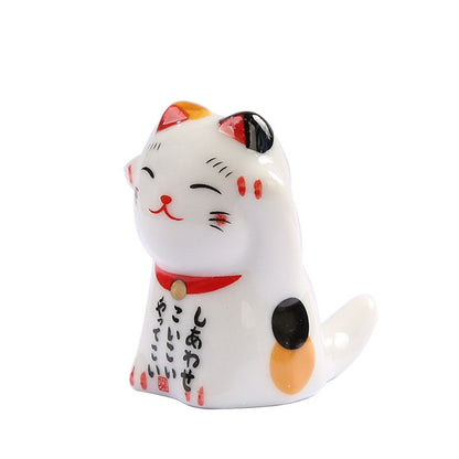 Ceramic Cat Chopstick Holders Set of 10 – Handcrafted Japanese Porcelain Rest for Chopsticks, Spoons, Forks & Brushes | Cute Cat Tableware & Gift Idea