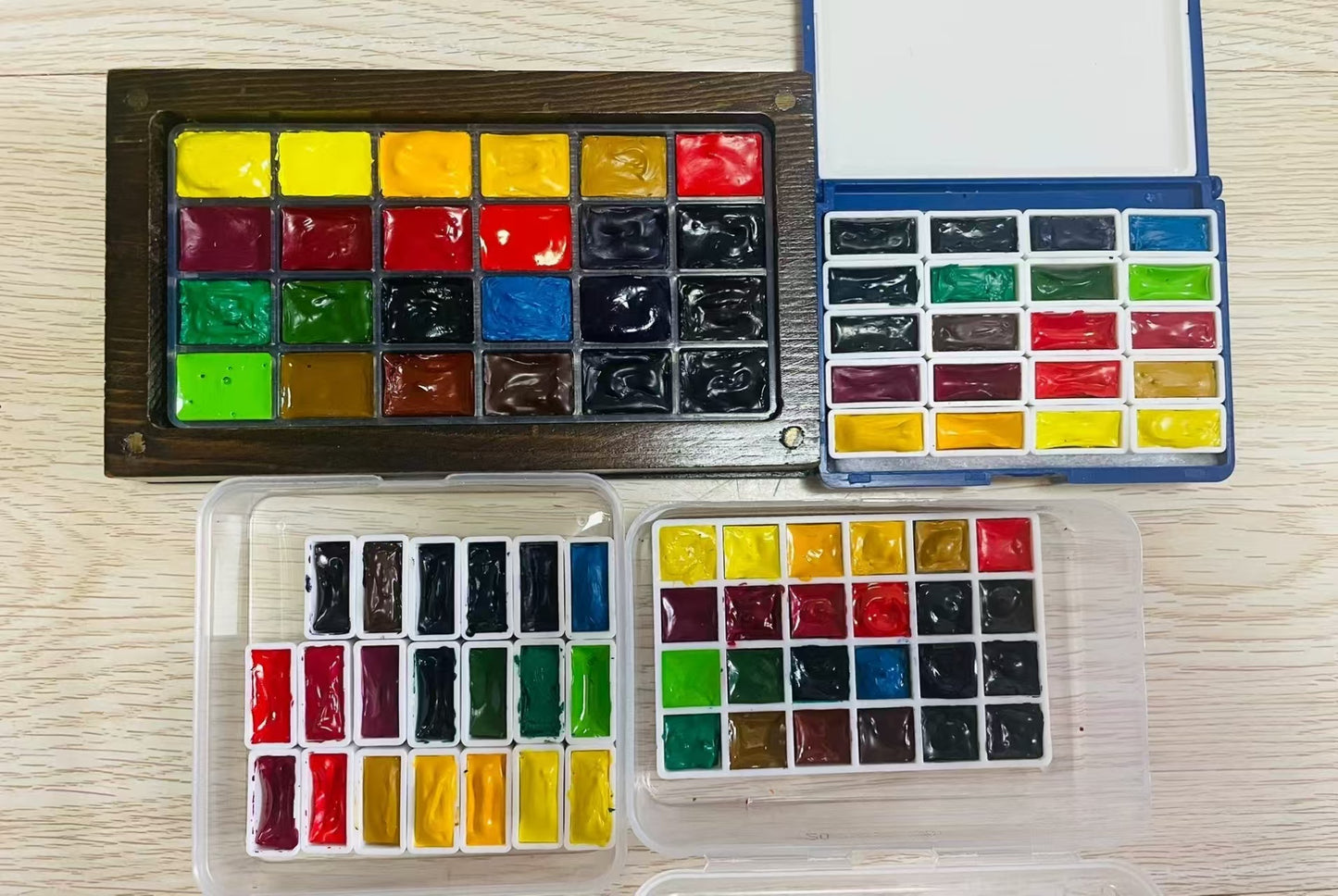 1ML 200Pcs, Half Half Watercolor Pans, Paint Pans, Watercolour Pans, Watercolor Palette, Empty Watercolor Pans watercolor palette watercolor palette empty travel watercolor palette