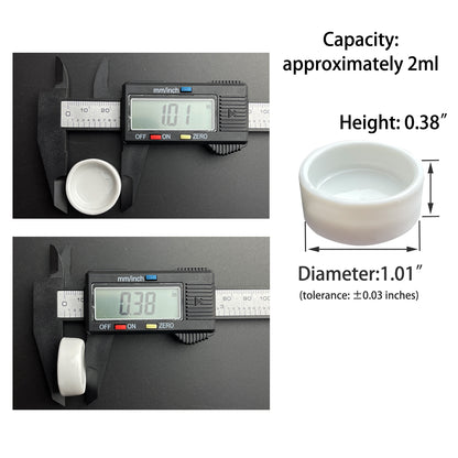 20Pcs Ceramic Watercolor Pan,2ML/3.8ML/5ML/8ML Round Pan for Watercolor, Small/ Large Ceramic Tray Palette for Watercolor Gouache Acrylic Oil Painting