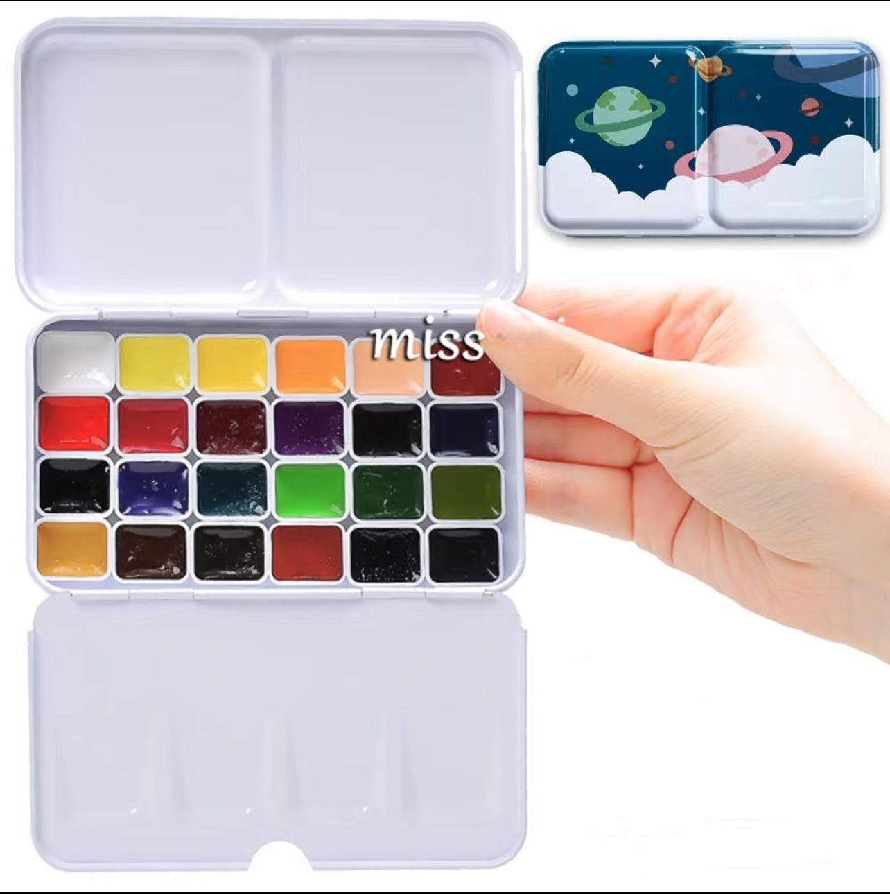 Custom Repackaged Schmincke Academic Watercolor Paint Set 24 Colors | 1ml & 2ml Travel Watercolor Pans