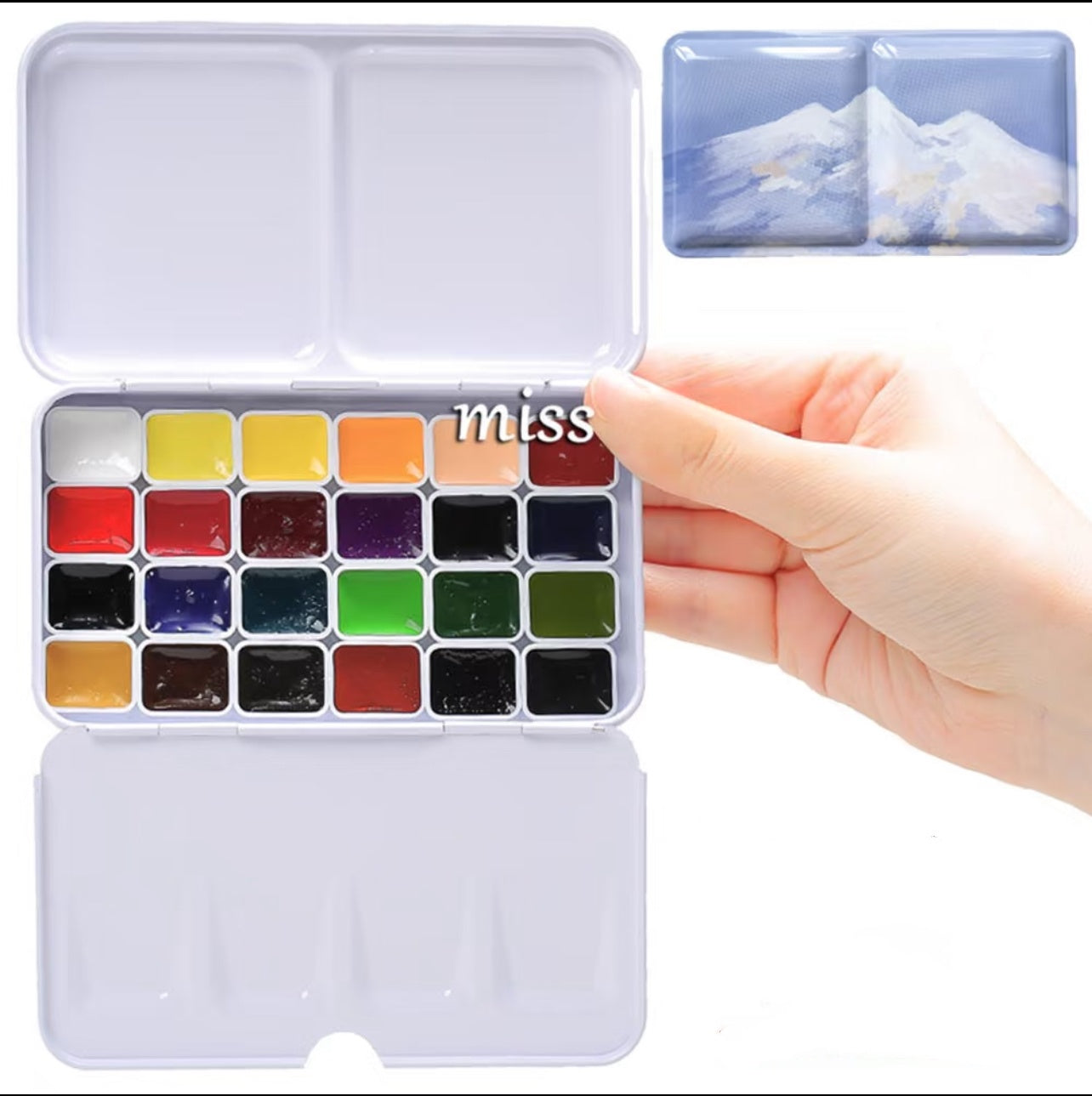 Custom Repackaged Schmincke Academic Watercolor Paint Set 24 Colors | 1ml & 2ml Travel Watercolor Pans