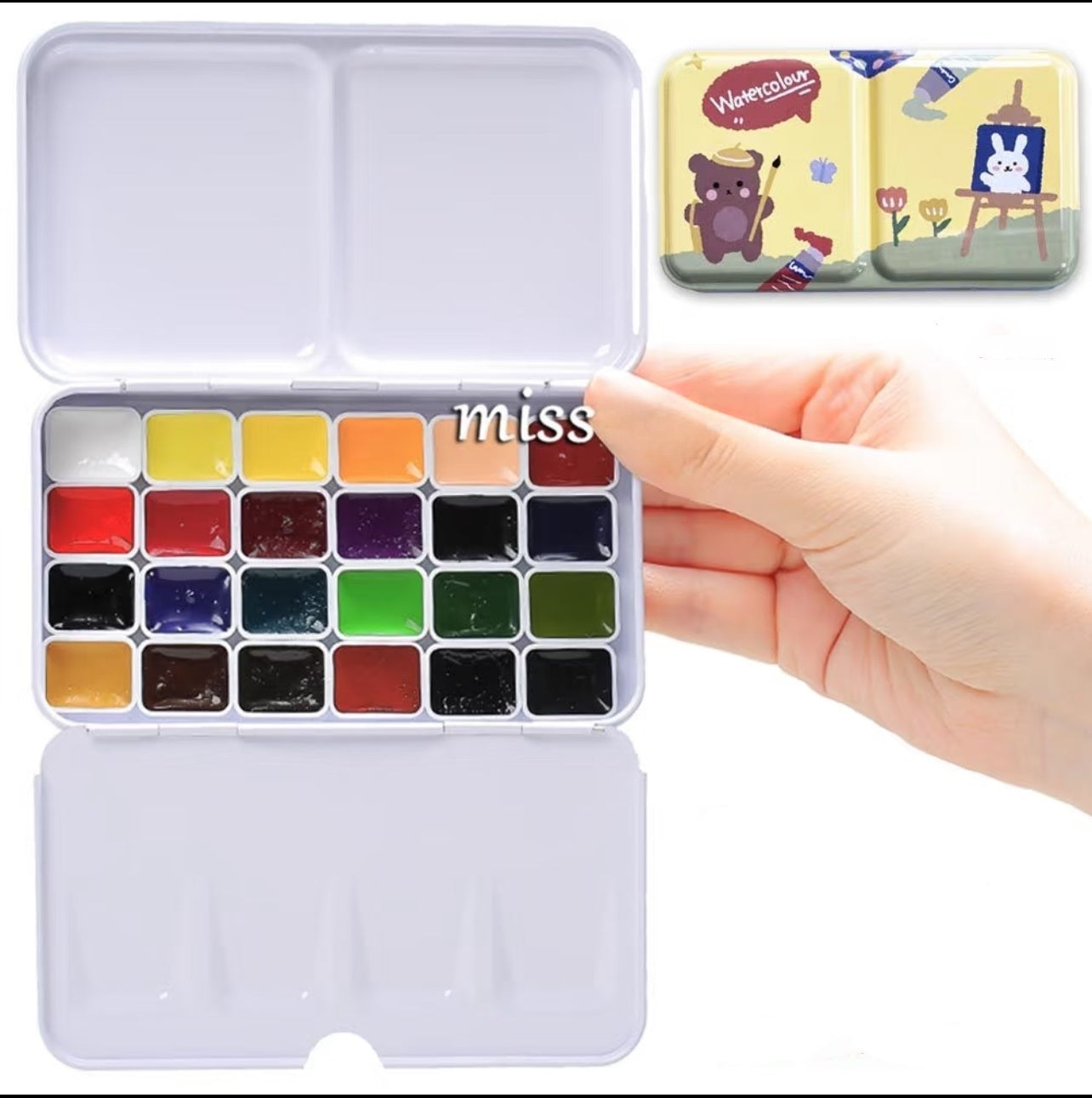 Custom Repackaged Schmincke Academic Watercolor Paint Set 24 Colors | 1ml & 2ml Travel Watercolor Pans