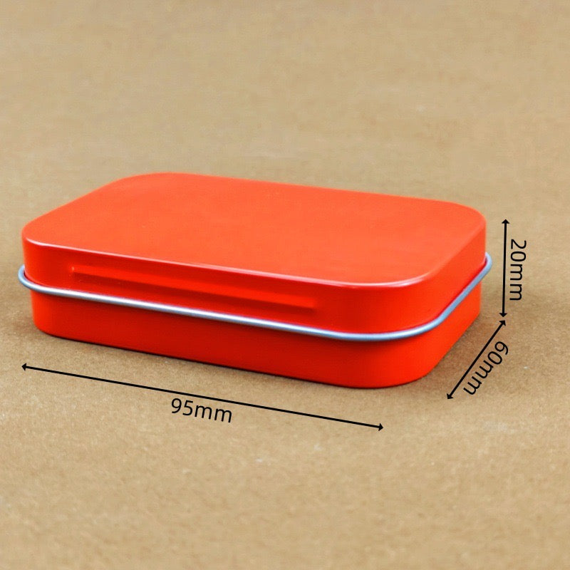 3.75 x 2.37 x 0.8 inches 10 Pcs Metal Hinged Tin Box Container Portable Small Storage Container Kit with Lid for Home Storage
