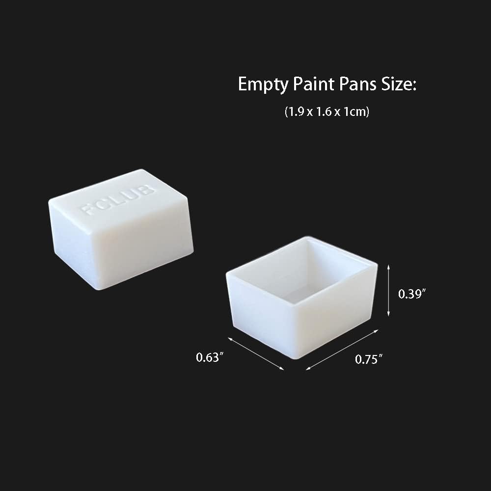 2ML 1000Pcs, Watercolor Half Pans - Empty Watercolor Pans for DIY Water Colour Oils Paints