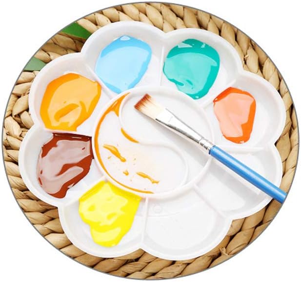 100Pcs Paint Pallet Tray, Painting Pallete, 10 Wells Color Mixing Pallete/Paint Trays for Kids, Plastic Palette