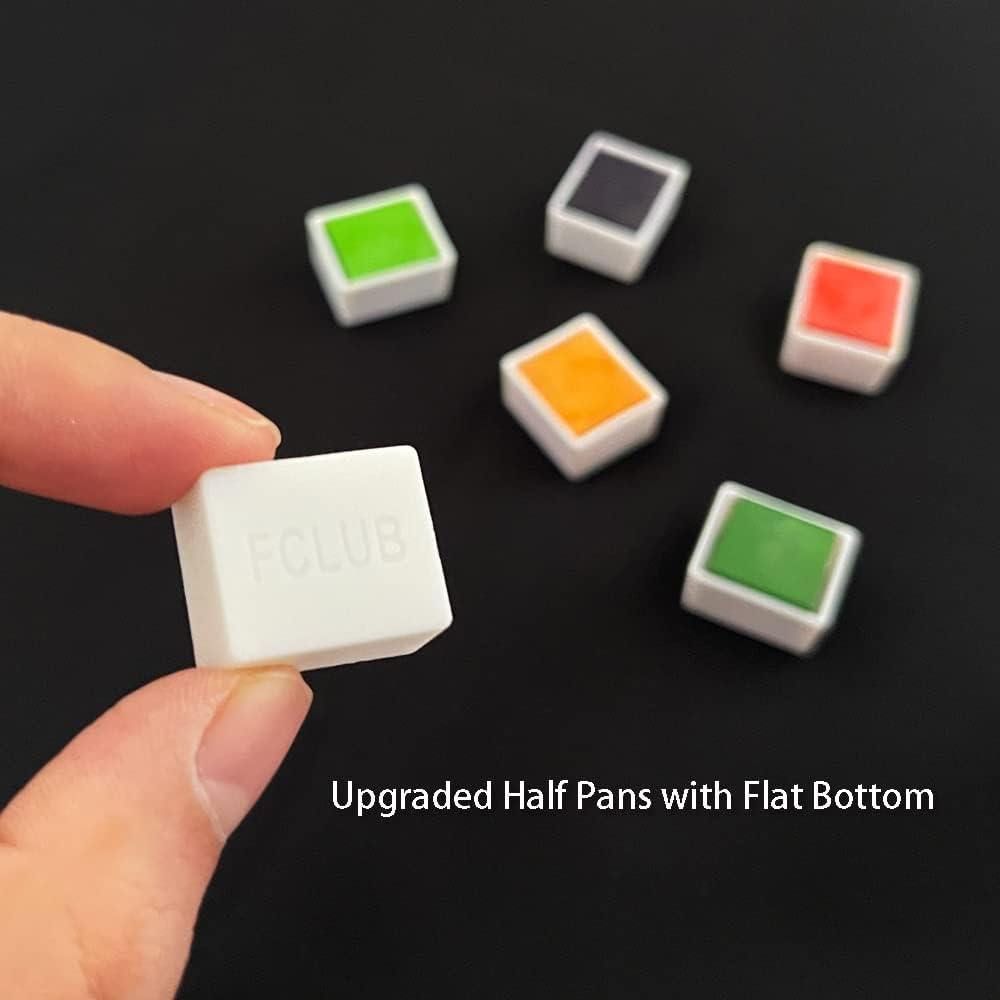 2ML 1000Pcs, Watercolor Half Pans - Empty Watercolor Pans for DIY Water Colour Oils Paints