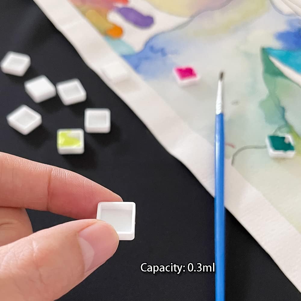 0.3ML 200Pcs, Tiny Watercolor Pans -  Mini Paint Pans Palette for Sample Watercolors