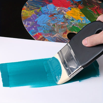 Nylon Hair Brush -  Flat Headed Brush - Painting Pen Brush -  Painting Brush Pigment Brush Water Powder Watercolor Oil Painting Acrylic Wall Painting Hand Painting Wall DIY Painting Tools Art Supplies