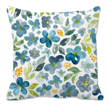 2-Pack Floral Throw Pillow Covers – 18x18 Inch Spring & Summer Decorative Cushion Covers, Colorful Botanical Print, Soft Polyester, Digital Printing for Sofa, Couch, Bedroom & Home Decor
