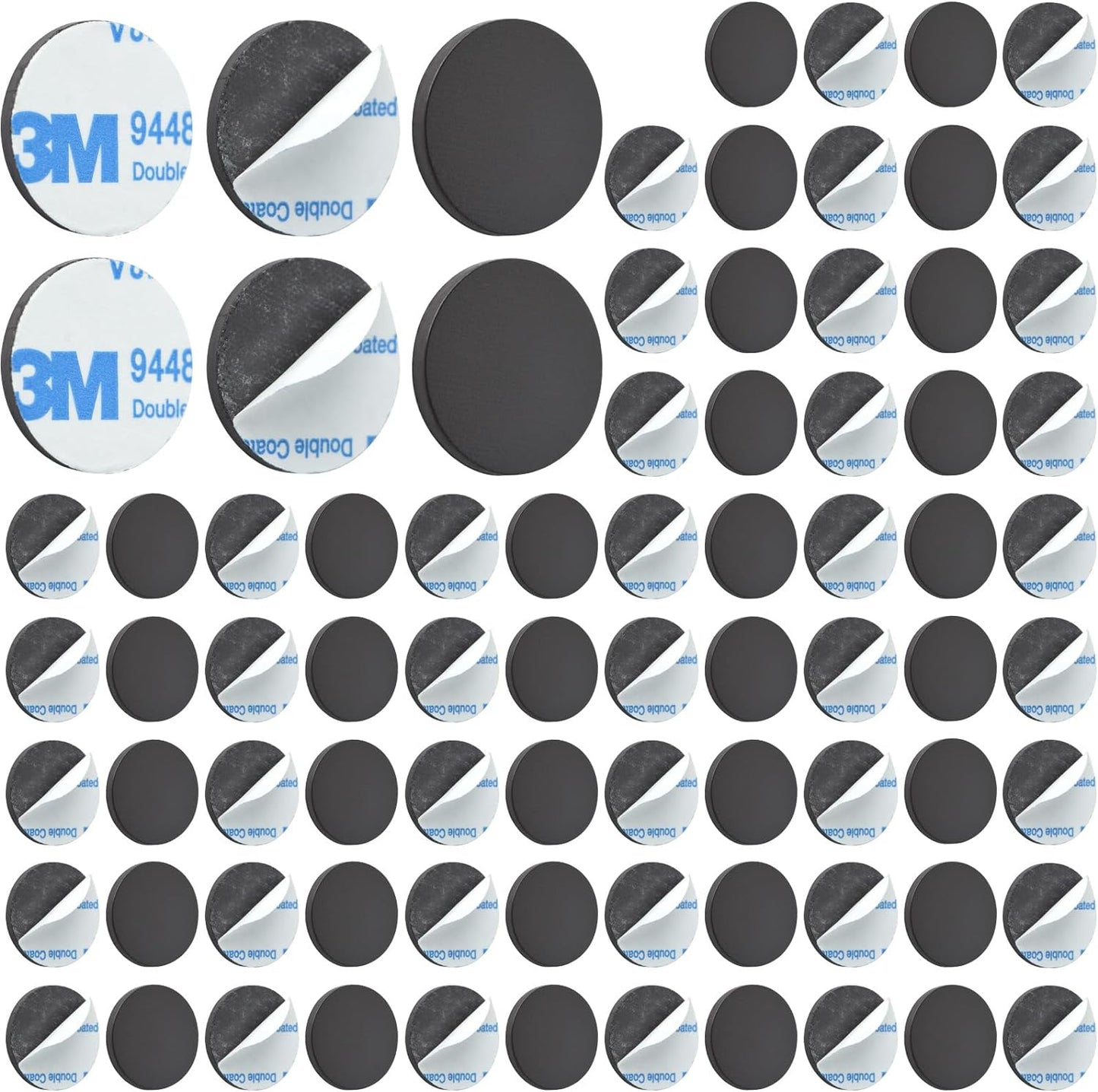 FCLUB Self Adhesive Magnet Dots, 100 Pcs, Magnets for Crafts, Magnets with Adhesive Backing, Magnetic Tape, Circle Magnets, Magnet Stickers, Adhesive Magnets, Craft Magnets, Magnet Tape