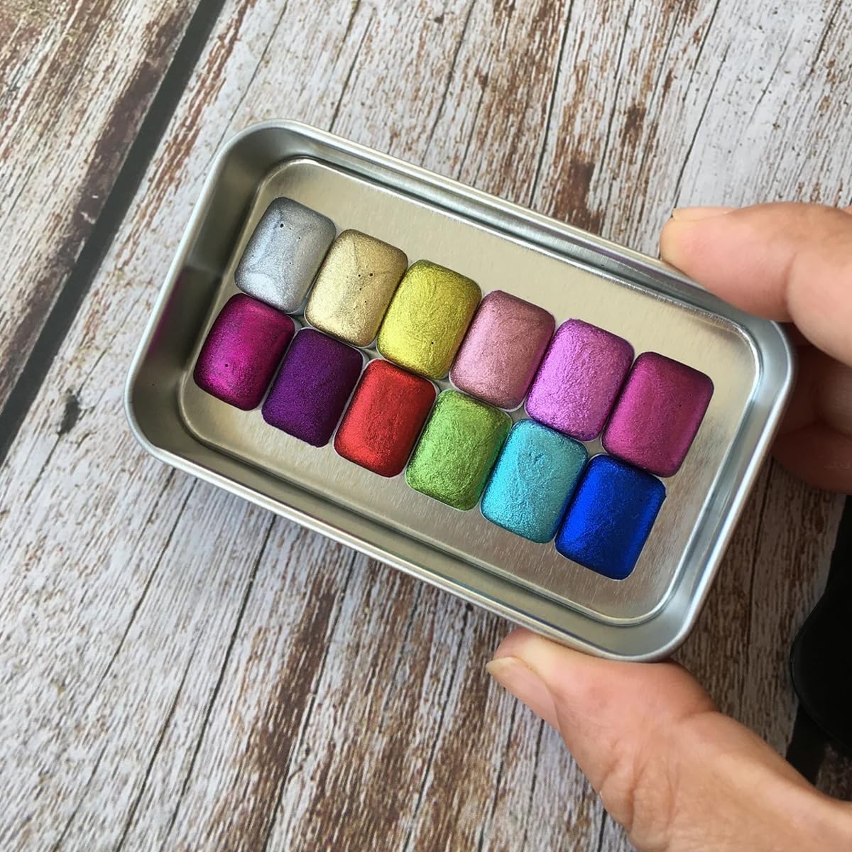 0.5ML 100Pcs, Empty Watercolor Pans - Paint Pans with 3M Magnetic Tape for DIY Watercolor Oils Painting