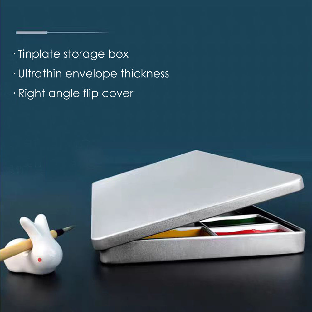 Storage Box for 24-Color White Night or 18-Color Kuretake Gansai – Fits Postcards, Envelopes, Paint Boxes – Idea for Watercolor Pans, Paint Sets, Watercolor Artists and Craft Enthusiasts