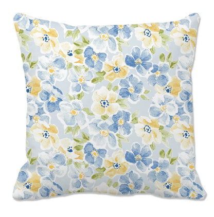 2-Pack Floral Throw Pillow Covers – 18x18 Inch Spring & Summer Decorative Cushion Covers, Colorful Botanical Print, Soft Polyester, Digital Printing for Sofa, Couch, Bedroom & Home Decor