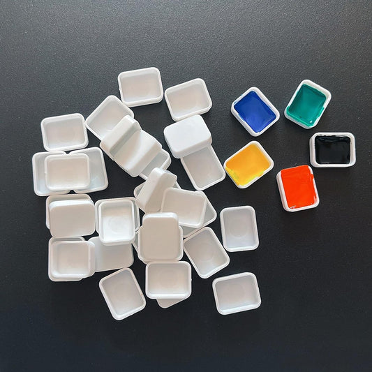 1ML 1000Pcs, Empty Watercolor Pans - Watercolor Quarter Pans Small Paint Pans for Watercolor Gouache Oil Paints