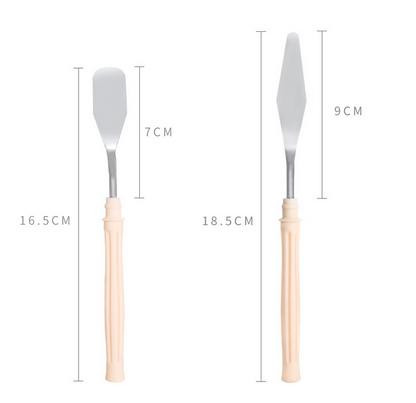 Palette Knife Set – 4PCS Stainless Steel Painting Knives with Plastic Handles for Oil, Acrylic & Gouache, Artist Spatula Tools for Mixing & Texture Painting