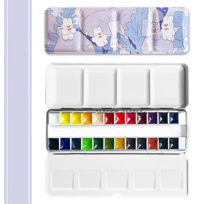 Custom Repackaged Schmincke Academic Watercolor Paint Set 24 Colors | 1ml & 2ml Travel Watercolor Pans