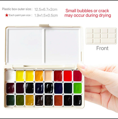 Custom Repackaged Schmincke Academic Watercolor Paint Set 24 Colors | 1ml & 2ml Travel Watercolor Pans