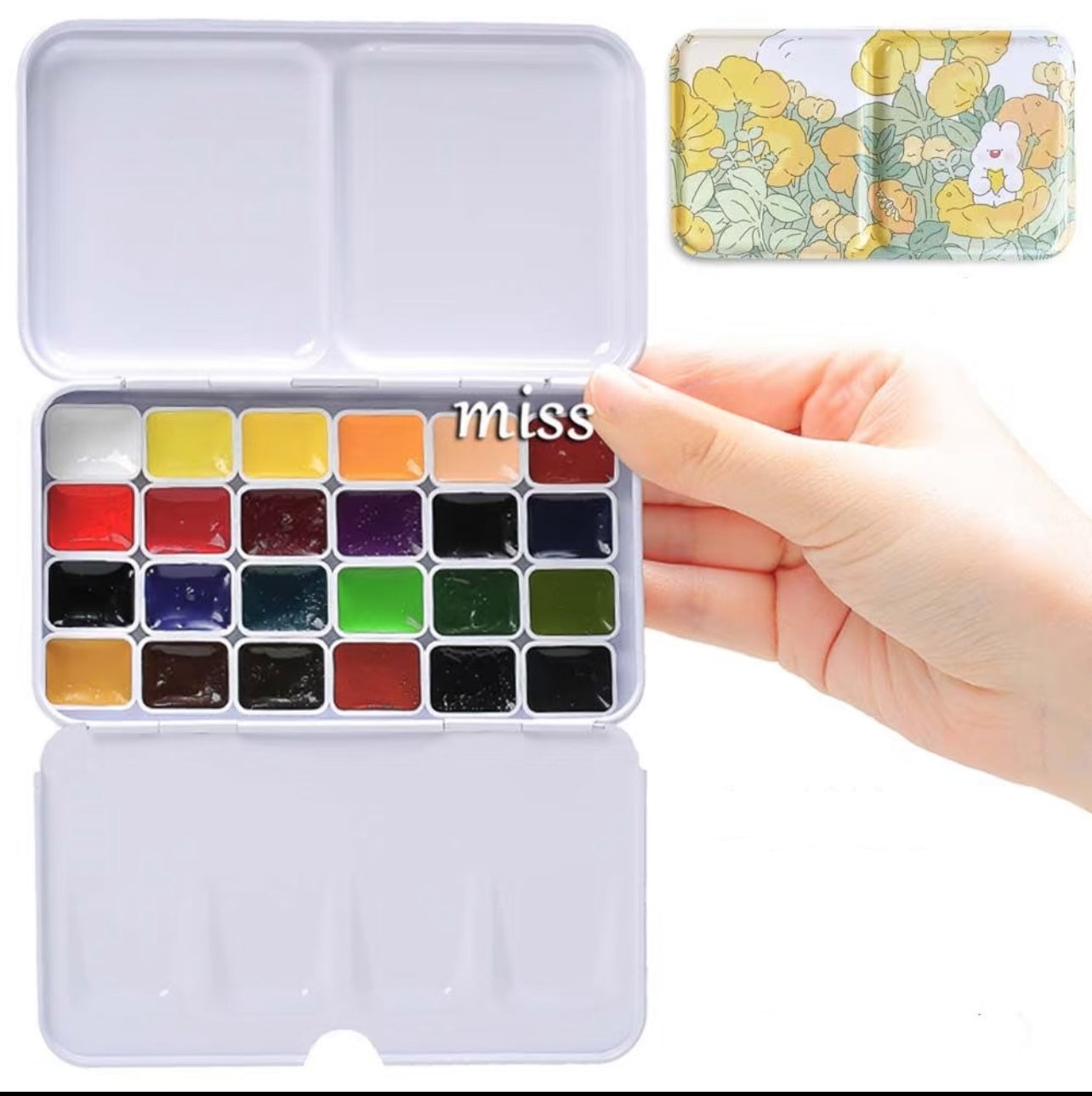 Custom Repackaged Schmincke Academic Watercolor Paint Set 24 Colors | 1ml & 2ml Travel Watercolor Pans