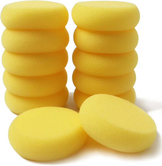 Kids Sponge Painting & Pottery Stamp Set – 24pcs Round Absorbent Foam Brushes for DIY Doodling, Watercolor, and Clay Art, Easy-to-Clean Art Sponges for Early Learning & Crafts