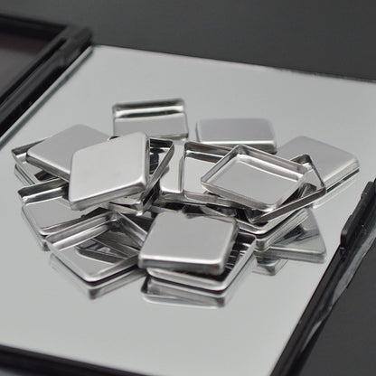 1000pcs Square Metal Pans 20mm – Empty Steel Pans for Makeup, Lip Balm, or Solid Watercolors – Magnetic Palette Compatible