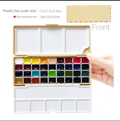 Custom Repackaged Schmincke Academic Watercolor Paint Set 24 Colors | 1ml & 2ml Travel Watercolor Pans