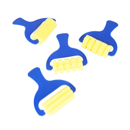 12Pcs 3 Sets Kids Sponge Paint Rollers – EVA Foam Painting Brushes for DIY Doodling, Early Learning, and Preschool Art, Washable and Easy-to-Use Art Tools for Creative Painting
