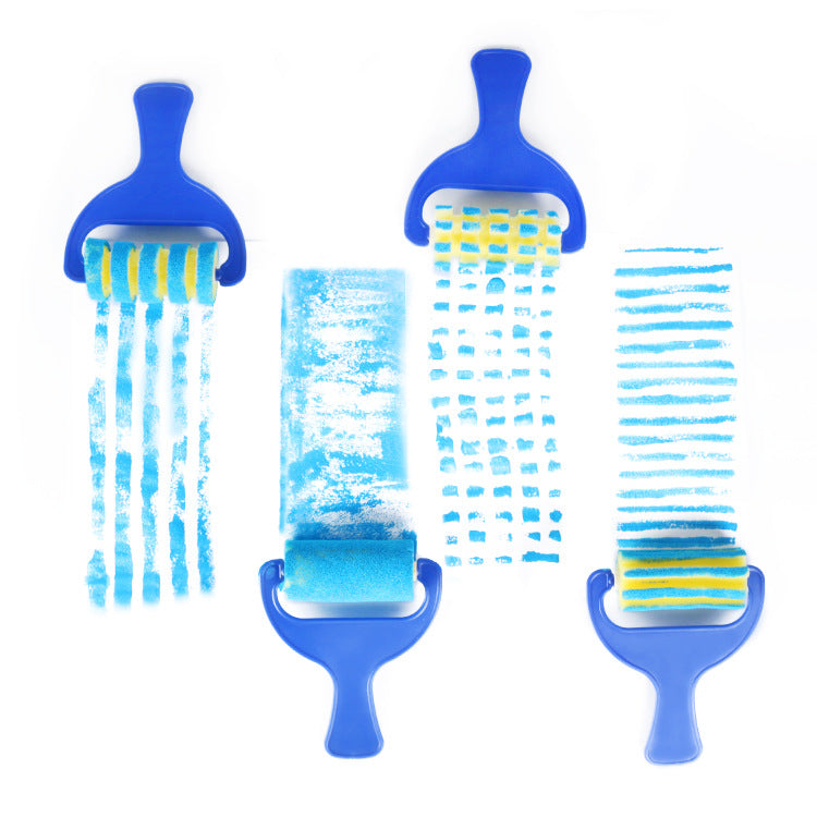 12Pcs 3 Sets Kids Sponge Paint Rollers – EVA Foam Painting Brushes for DIY Doodling, Early Learning, and Preschool Art, Washable and Easy-to-Use Art Tools for Creative Painting