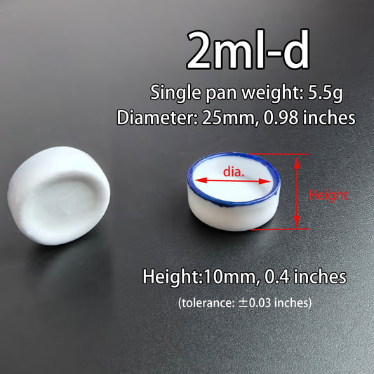 20Pcs Ceramic Watercolor Mixing Set – White Porcelain Palette Bowls with Blue Rim, 2ml/5ml/7ml/8ml Paint Pans for Watercolor, Gouache & Acrylic