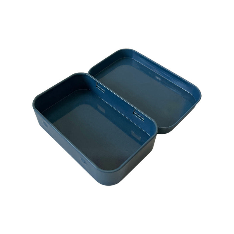 3.75 x 2.37 x 0.8 inches 10 Pcs Metal Hinged Tin Box Container Portable Small Storage Container Kit with Lid for Home Storage