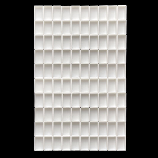 3.6ML 1000Pcs, FCLUB Empty Watercolor Pans Flat Bottom - Plastic Watercolor Full Pans for Painting DIY Art Drawing
