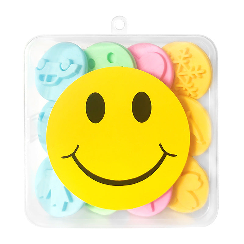 Kids Art Stamps Set – 12pcs Cute Pattern DIY Painting Stamps for Children, Reusable Soft Rubber Craft Stamps for Kindergarten Drawing & Doodling, Easy to Clean & Safe for Little Hands