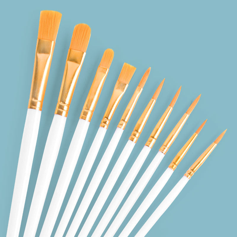 80Pcs Acrylic & Watercolor Paint Brush Set – High-Quality Nylon Bristles with Sturdy Plastic Handles, Smooth Copper Ferrules, Ideal for Oil, Gouache & Watercolor Painting, Assorted Colors