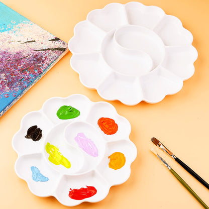 Paint Tray Palettes, Plastic Paint Pallets for Kids or Students to Paints on School Project or Art Class-5pcs
