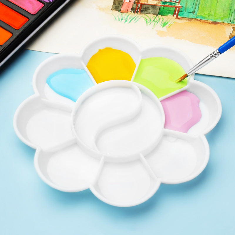 100Pcs Paint Pallet Tray, Painting Pallete, 10 Wells Color Mixing Pallete/Paint Trays for Kids, Plastic Palette