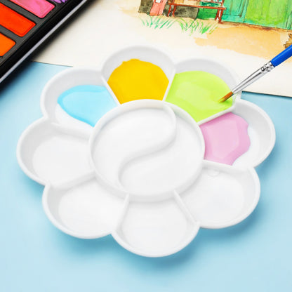 100Pcs Paint Pallet Tray, Painting Pallete, 10 Wells Color Mixing Pallete/Paint Trays for Kids, Plastic Palette