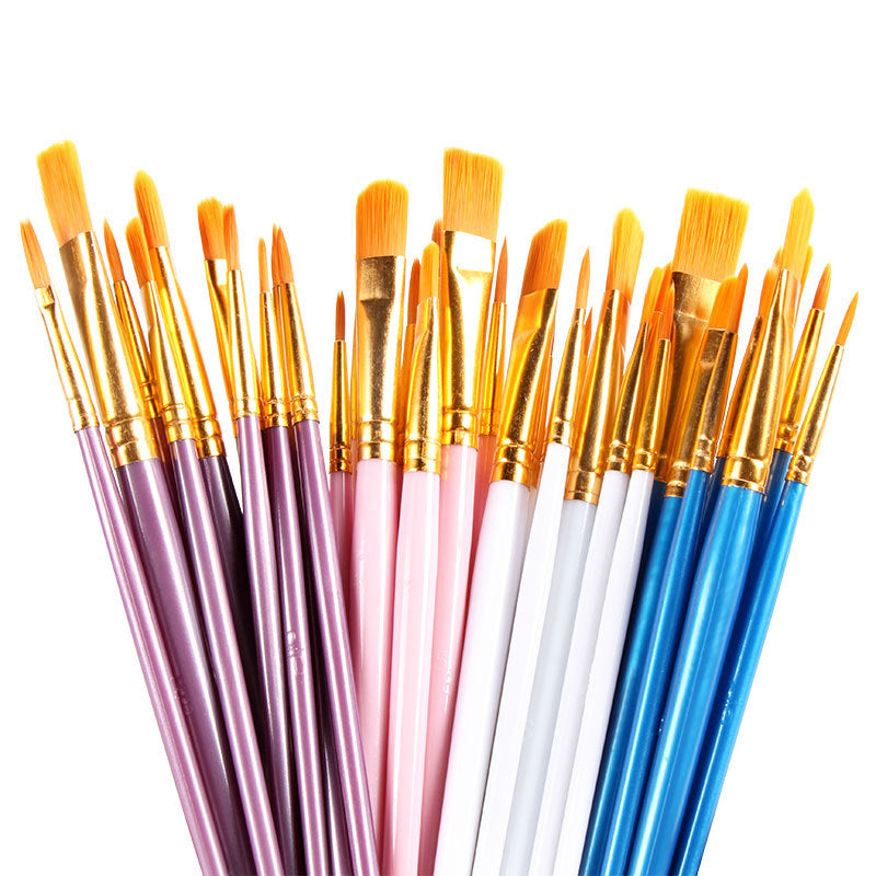80Pcs Acrylic & Watercolor Paint Brush Set – High-Quality Nylon Bristles with Sturdy Plastic Handles, Smooth Copper Ferrules, Ideal for Oil, Gouache & Watercolor Painting, Assorted Colors