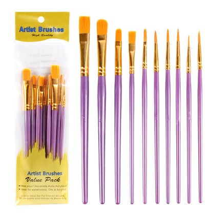 80Pcs Acrylic & Watercolor Paint Brush Set – High-Quality Nylon Bristles with Sturdy Plastic Handles, Smooth Copper Ferrules, Ideal for Oil, Gouache & Watercolor Painting, Assorted Colors