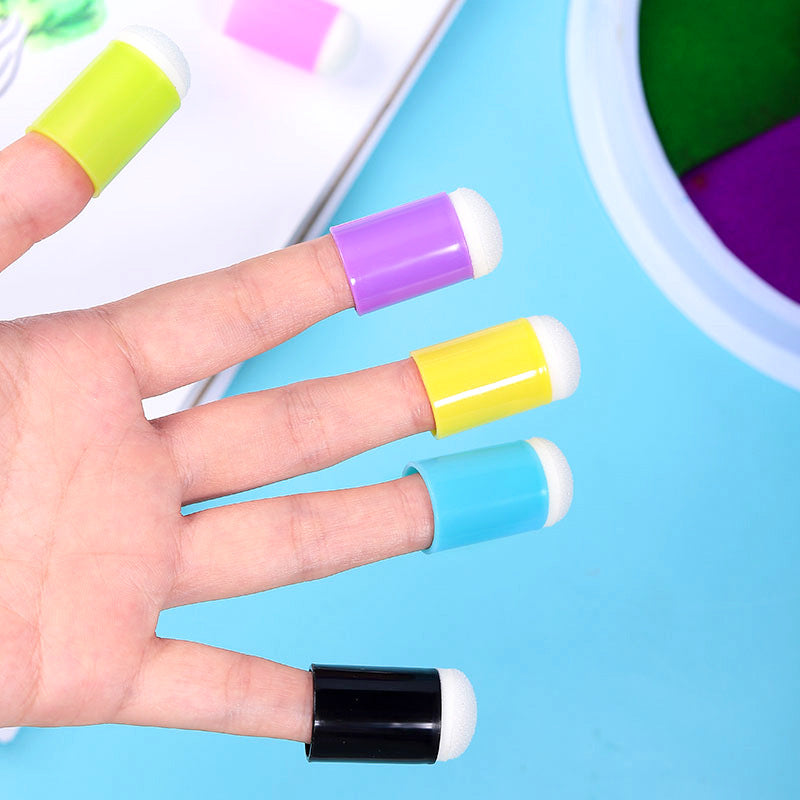 Finger Sponge Daubers Set – 5 Sets, 30pcs | DIY Crafting, Blending, and Coloring Tool for Scrapbooking, Ink Pads, and Art Projects