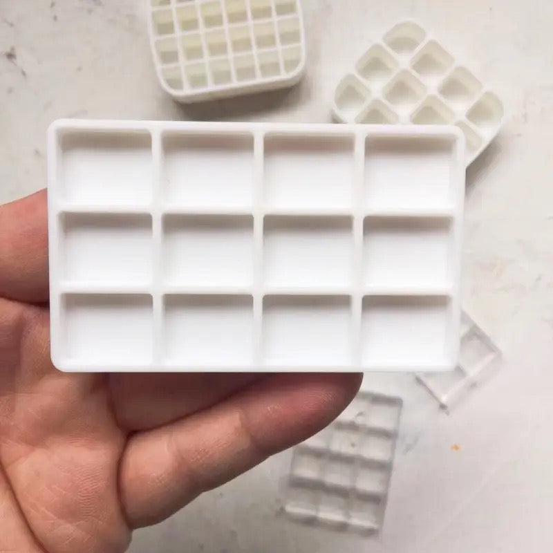 12-Wells 1ML Tiny Mini Portable Watercolor Palette Box, Watercolor Palette, Empty Watercolor Palette, Paint Palette