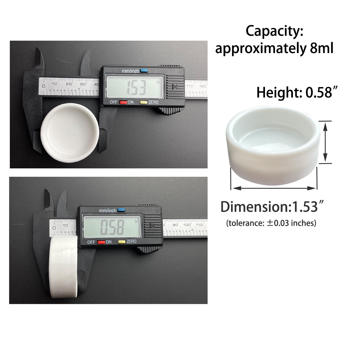 20Pcs Ceramic Watercolor Pan,2ML/3.8ML/5ML/8ML Round Pan for Watercolor, Small/ Large Ceramic Tray Palette for Watercolor Gouache Acrylic Oil Painting