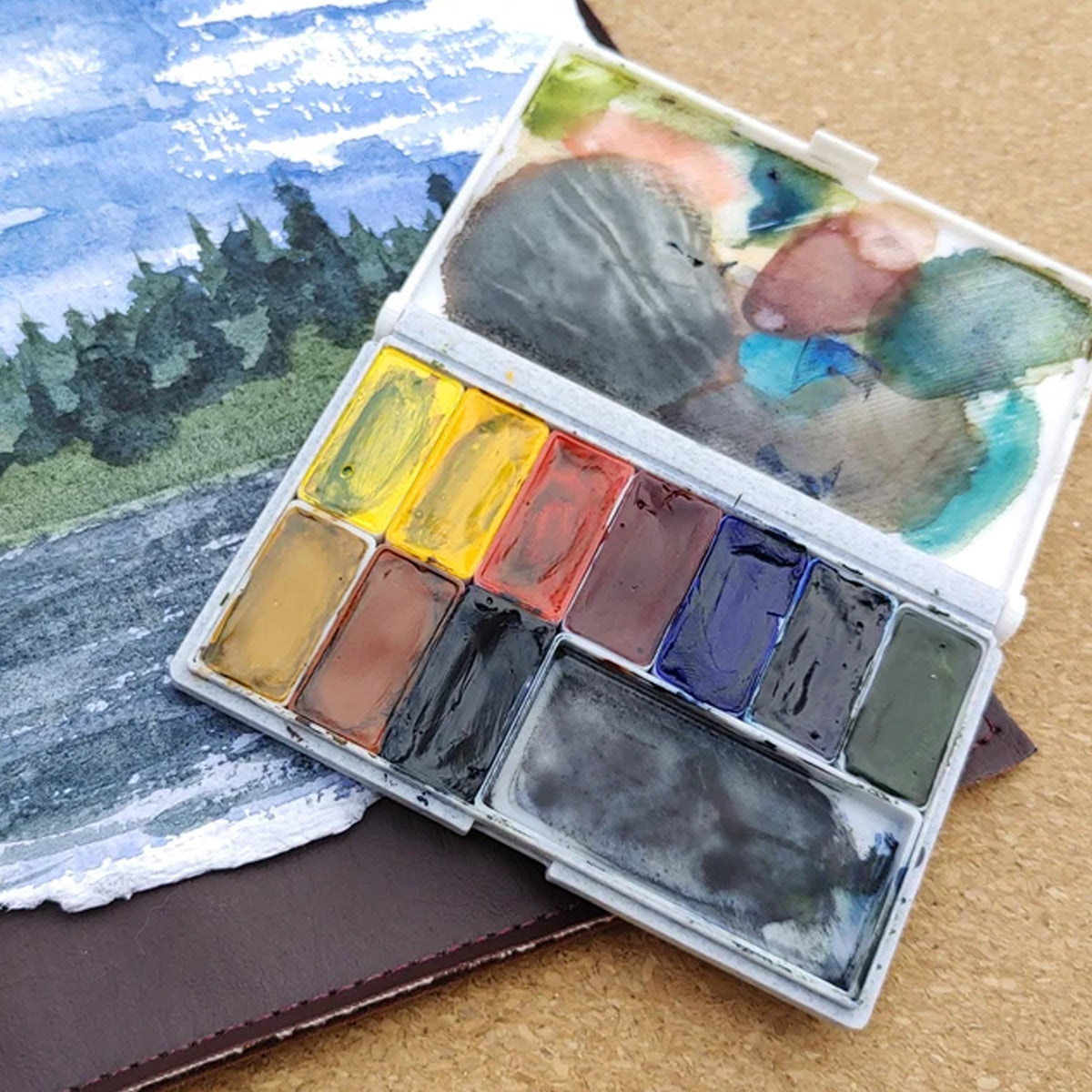7.2ML 1000Pcs, XL Large Artist Empty Watercolor Paint pans GANSAI TAMBI Size, Kuretake Size, Extra Large Pans, Watercolor Pans for Kuretake Watercolors