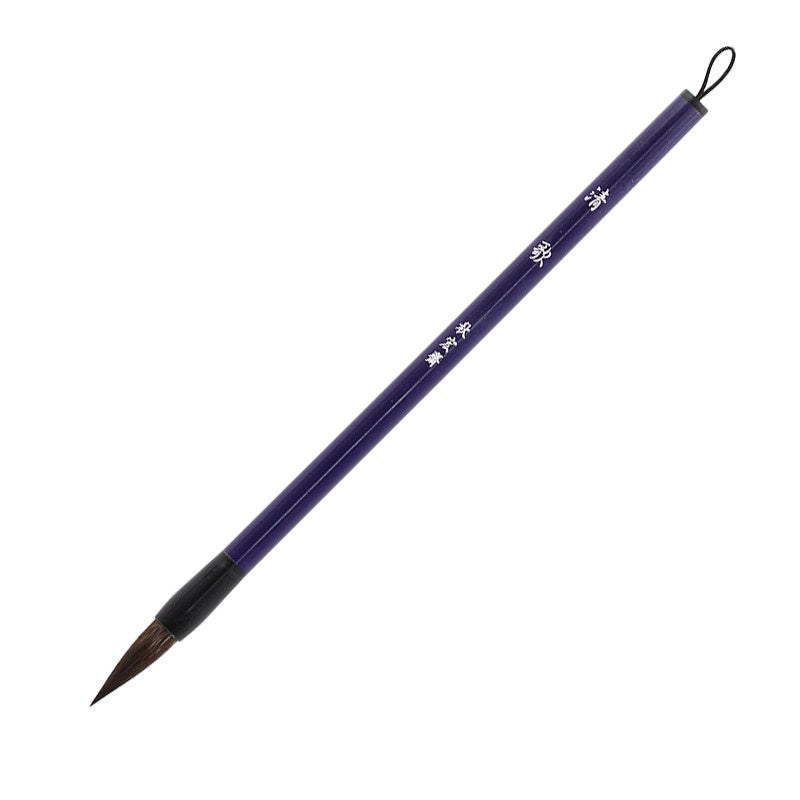 Chinese painting brush with a polished ABS ferrule and secure bristle attachment