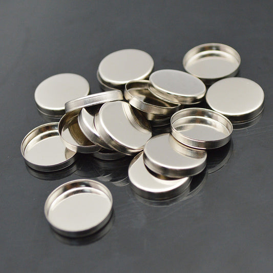 20*20MM Round 200Pcs, Empty Round Metal Tin Palette Pans, Empty Eyeshadow Pans for Small Travel Palettes, Makeup Palette Pans