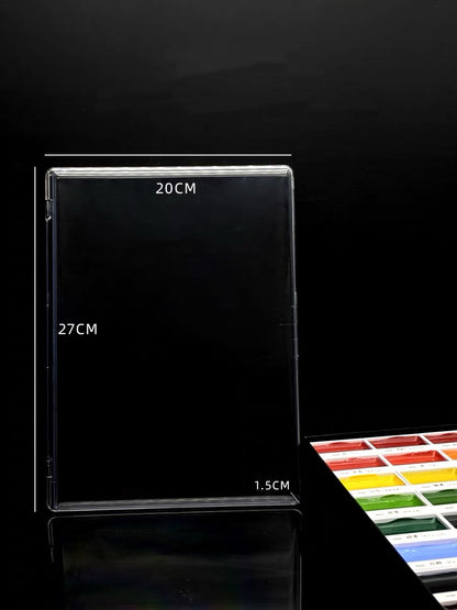 36-Color Gansai Watercolor Storage Box – Transparent Organizer Case Compatible with Kuretake, Kissho & Boku-Undo